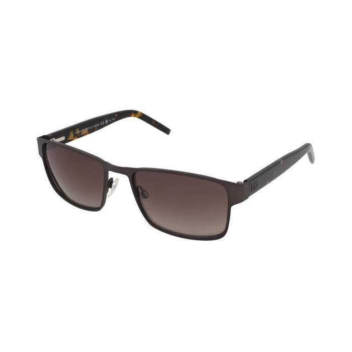 Tommy Hilfiger Men's Sunglasses TH-1974-S-SVK – Metal Grey Frame, Brown Lenses, 57/19/140 mm