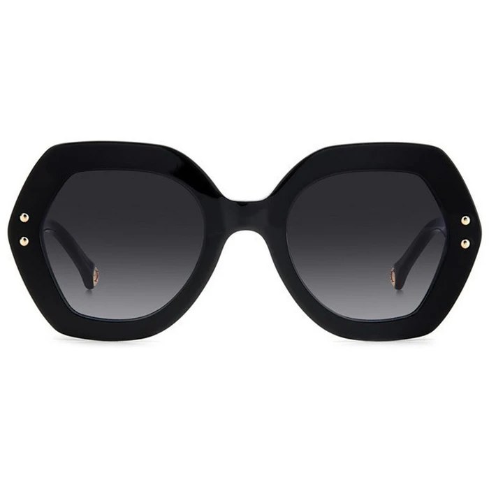 Carolina Herrera Women's Sunglasses HER 0126/S WR7 (52/24/145) — Black Acetate Frame, Grey Gradient Lenses (Category 3)