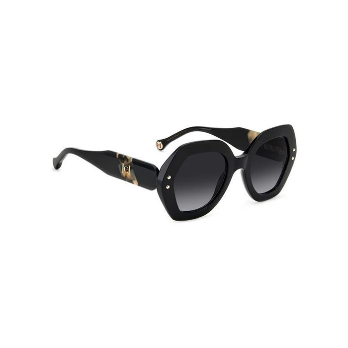 Carolina Herrera Women's Sunglasses HER 0126/S WR7 (52/24/145) — Black Acetate Frame, Grey Gradient Lenses (Category 3)
