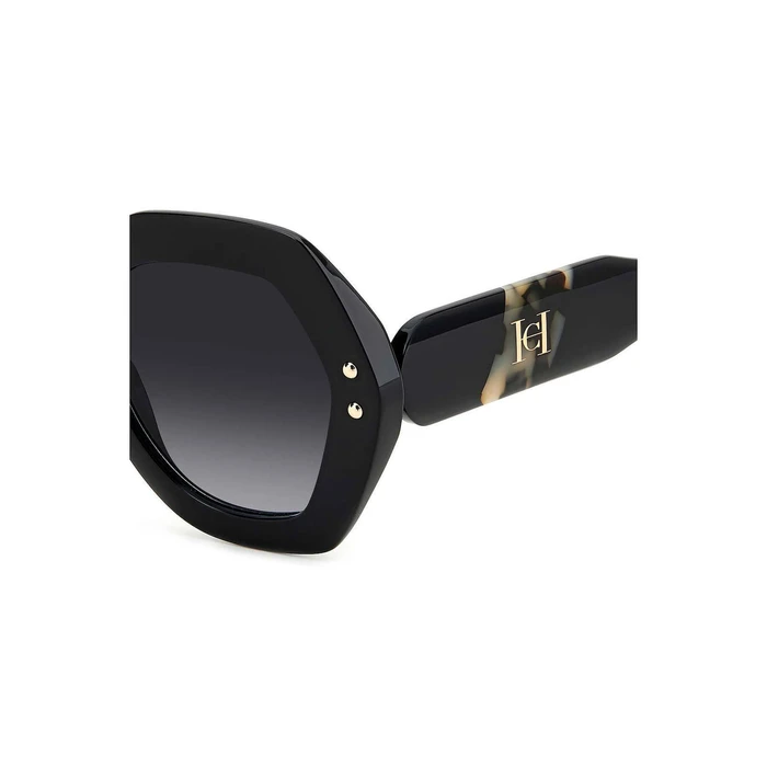 Carolina Herrera Women's Sunglasses HER 0126/S WR7 (52/24/145) — Black Acetate Frame, Grey Gradient Lenses (Category 3)