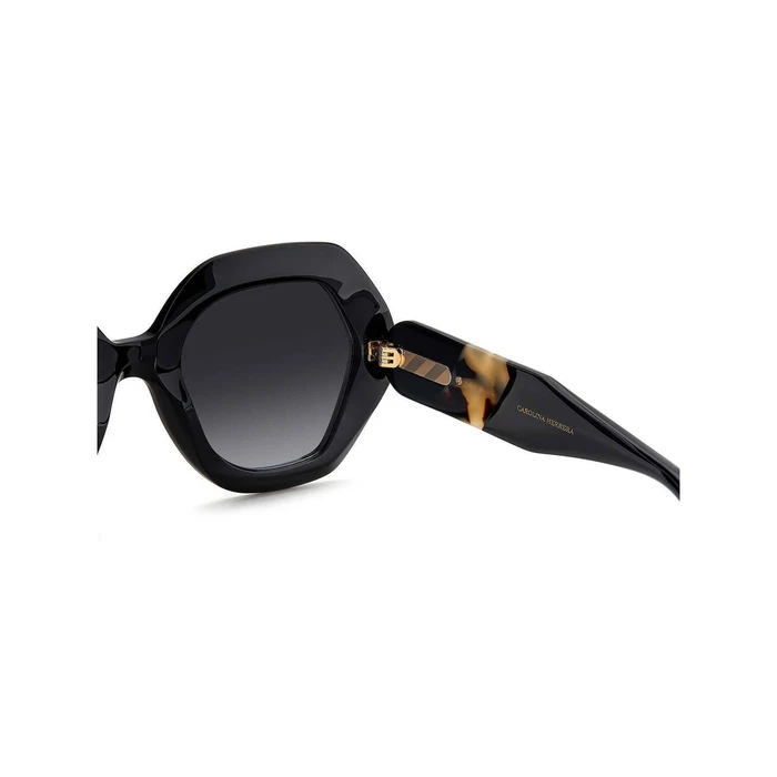 Carolina Herrera Women's Sunglasses HER 0126/S WR7 (52/24/145) — Black Acetate Frame, Grey Gradient Lenses (Category 3)