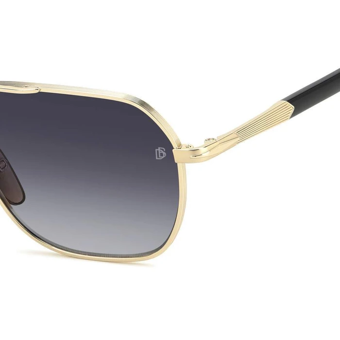 David Beckham DB1128GSRHL Men's Aviator Sunglasses — Gold Metal Frame, Grey Gradient Lenses (59/16/145)