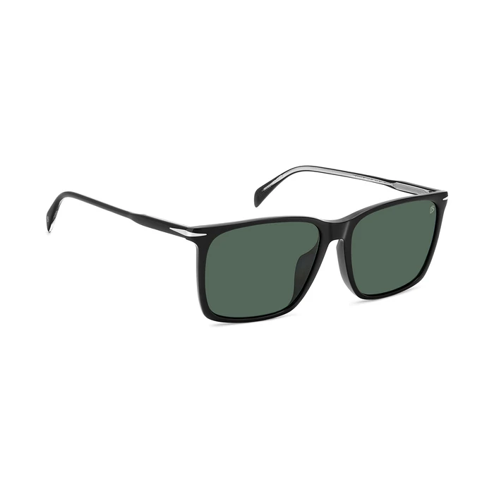 DAVID BECKHAM Men's Sunglasses DB1145GS807 (58/16/150) Black Acetate Frame, Green Polarized Lenses
