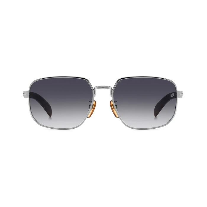 DAVID BECKHAM Men's Sunglasses DB7121GSWIJ (60/18/145) — Silver Metal Frame, Grey Gradient Lens, Category 3 - 100% UV