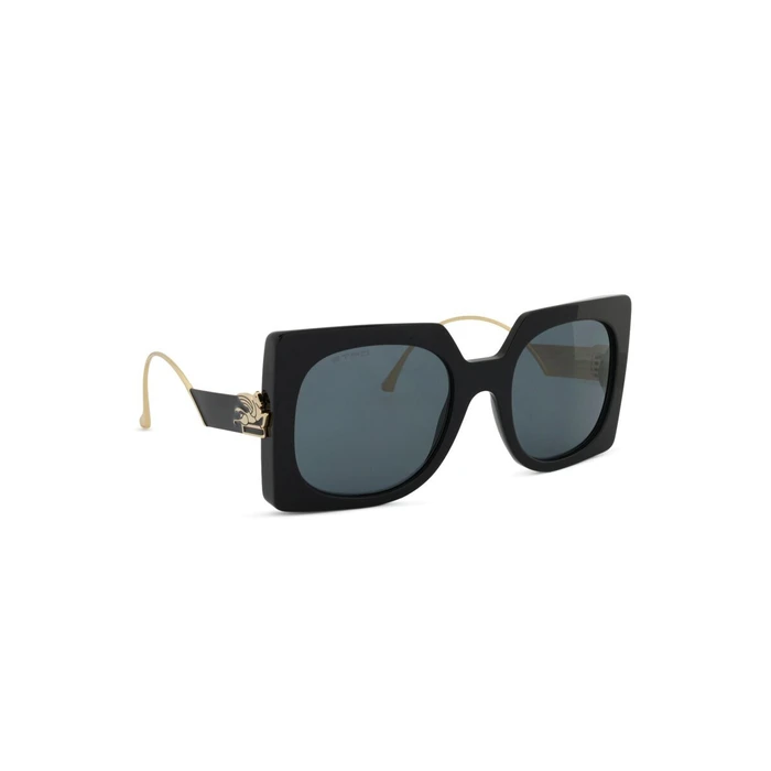 ETRO Women's Sunglasses ETRO0026S807 (54/23/140) Black acetate frame, Grey lenses, Category 3 UV
