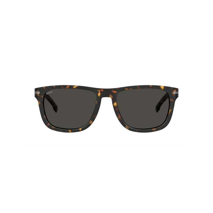 HUGO BOSS BLACK Men's Sunglasses BOSS 1626/S 086 Brown Acetate Frame Grey Lens 55/18/145