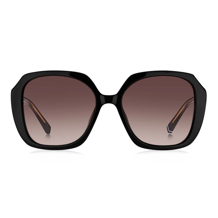 Tommy Hilfiger Women's Sunglasses TH-2105-S 807 – Black Acetate Frame, Brown Degraded Lenses