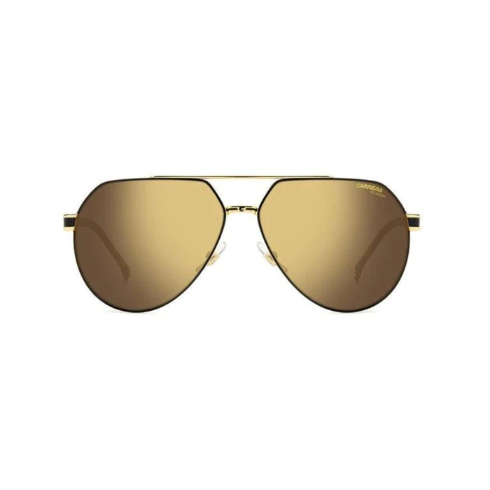 Carrera Men's Sunglasses 1067/S I46 YL, Aviator Metal Frame (Gold), Grey Polarized Lenses, 62/14/145 mm