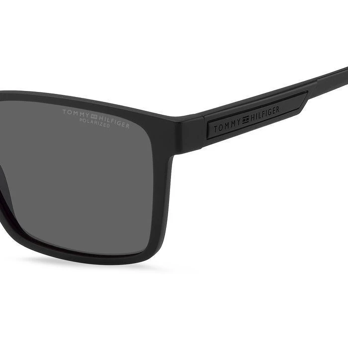 Tommy Hilfiger Men's Sunglasses TH-2088-S-003 (55/19/145) Black Frame Grey Polarized Lenses