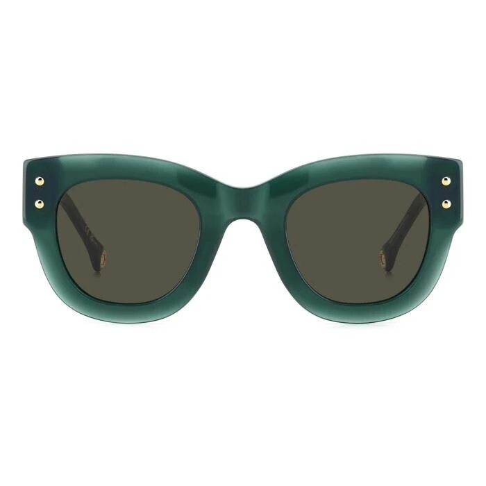 Carolina Herrera Women's Sunglasses HER 0222/S ACK/IR - Acetate Frame, Green/Tortoiseshell, Grey Lenses (47/26/145 mm)