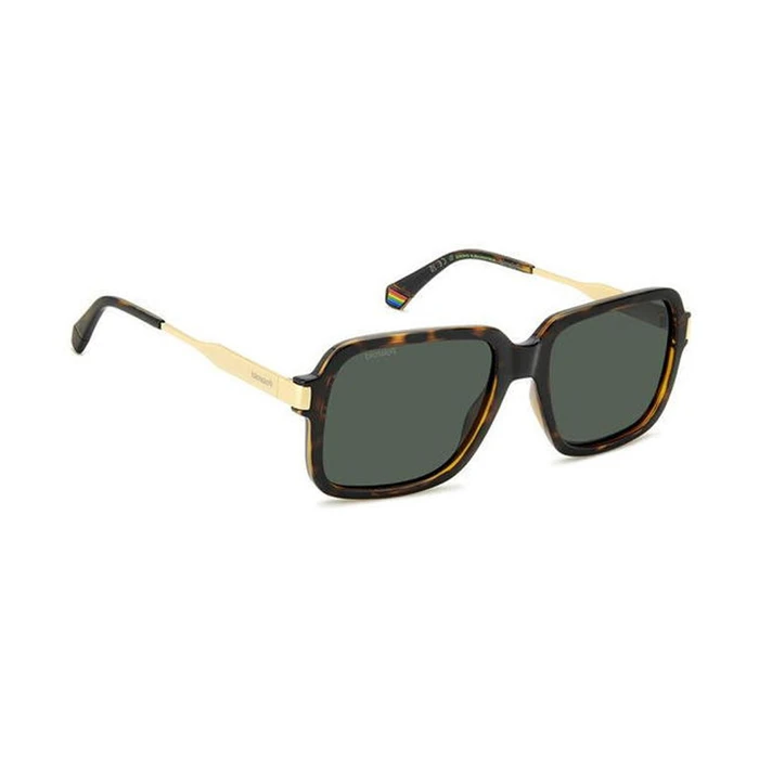 Polaroid Men's Sunglasses PLD6220/S/X 086 (56/18/140 mm, Brown Tortoise Frame, Green Lenses)