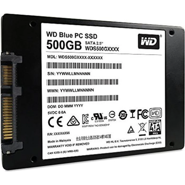 Western Digital Blue 500GB 2.5'' SATA III Internal SSD WDS500G1B0A