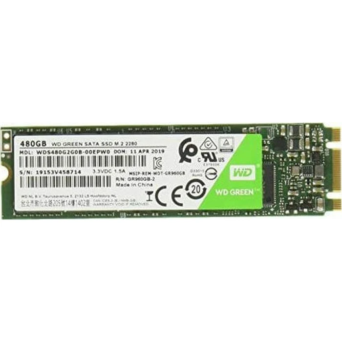 M.2 480GB WD Green SSD (WDS480G2G0B) - M.2 2280 SATA III Internal SSD