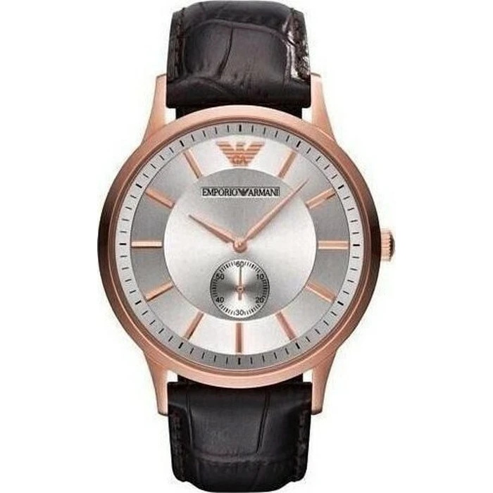 Emporio Armani Γυναικείο Ρολόι 33mm Μπαταρίας με Μαύρο Δερμάτινο Λουράκι AR9101L