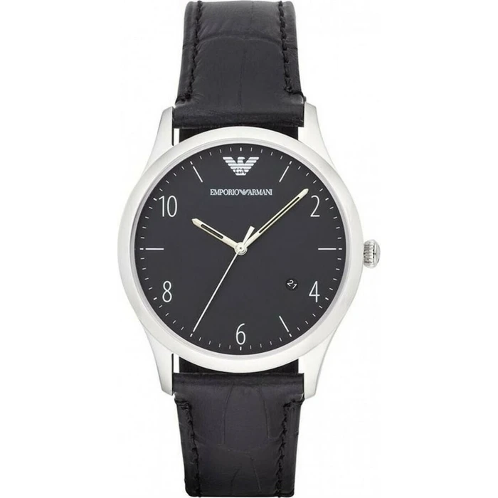 Emporio Armani Classic Ανδρικό Ρολόι 41mm Quartz με Μαύρο Δερμάτινο Λουράκι AR1865