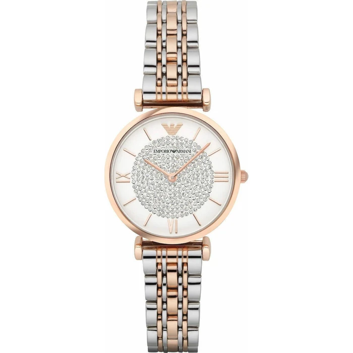 Emporio Armani Gianni Women's Quartz Watch 32 mm Pink IP Gold Stainless Steel Bracelet AR1926 (SKU AR11244)