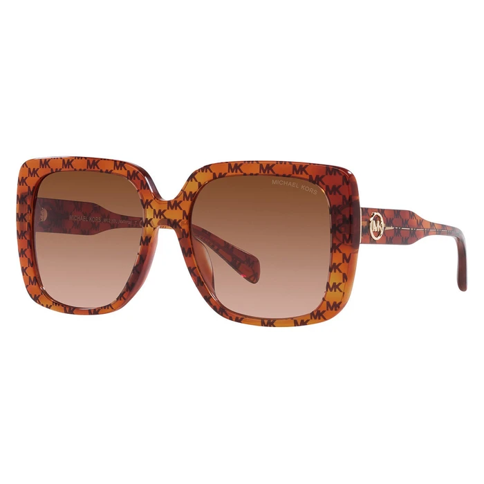 Michael Kors Mallorca Women's Sunglasses MK2183U 35553B - Brown acetate frame, Brown gradient lenses, Size 55/18/140 mm