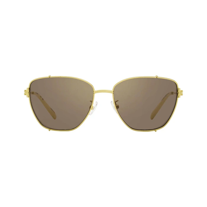 Γυναικεία Γυαλιά Ηλίου Tory Burch TY6105-32787N – Χρυσός Μεταλλικός Σκελετός, Καφέ Φακοί, 55/16/140 mm