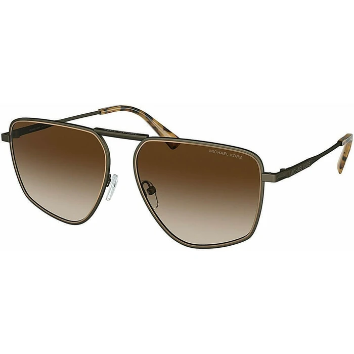 Michael Kors Silverton Ανδρικά Γυαλιά Ηλίου με Χρυσό Μεταλλικό Σκελετό και Καφέ Ντεγκραντέ Φακό MK1153 100113