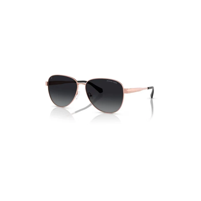 Γυαλιά Ηλίου Michael Kors Biarritz Unisex Ροζ Χρυσό Μεταλλικό Σκελετό Γκρι Ντεγκραντέ Φακό MK1160-1108T3