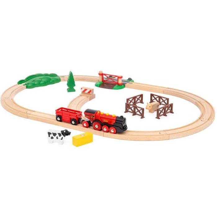 Ravensburger World Rote Lola Bauernhof Train Set