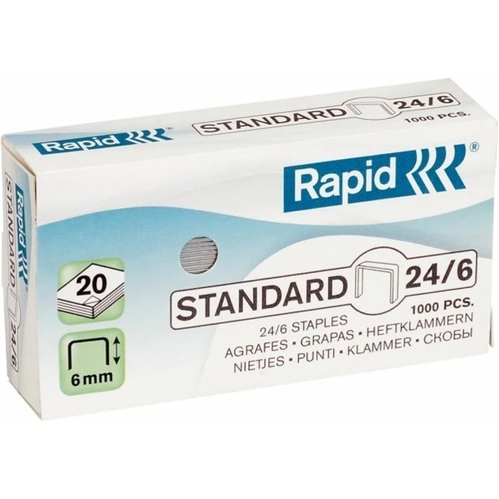 Rapid Standard 24/6 Staples Pack - 1000 Staples (MPN 24855600)