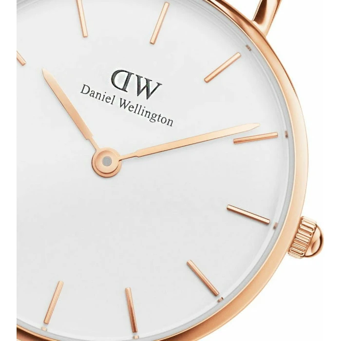 Daniel Wellington Petite Dover Women's 28mm Quartz Watch with White Leather Strap DW00100313