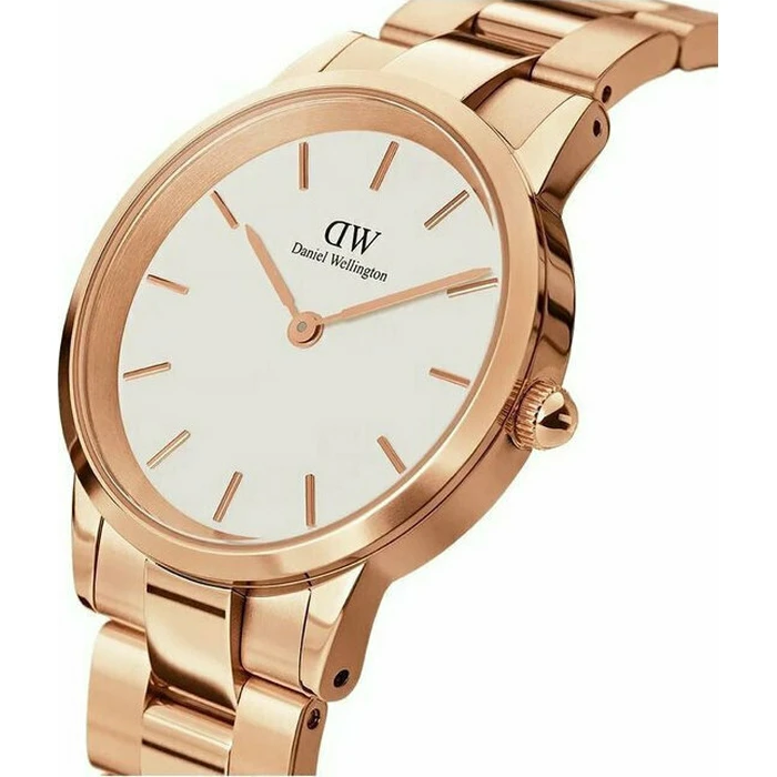 Daniel Wellington Iconic Link Ανδρικό/Unisex Ρολόι 40mm Quartz Ροζ Χρυσό με Ατσάλινο Μπρασελέ DW00100343