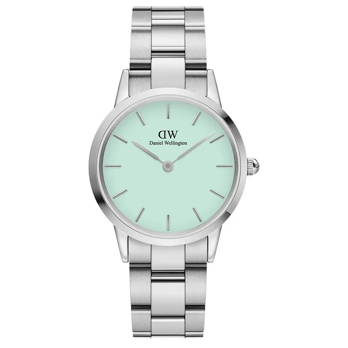 Daniel Wellington Iconic Link Γυναικείο Ρολόι 32mm Μπαταρίας με Ασημί Μεταλλικό Μπρασελέ DW00100538