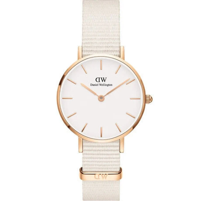 Daniel Wellington Petite Women's Watch 28mm Quartz with Fabric Strap Chalk DW00100675