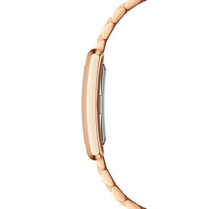 Daniel Wellington Women's Watch 32 mm Bound 9-Link Rose Gold Stainless Steel Bracelet, White Dial, Quartz (DW00100699)