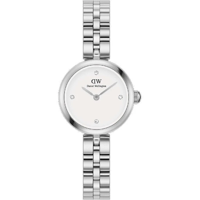 Daniel Wellington Lumine Crystals Γυναικείο Ρολόι 22mm Ασημί Μεταλλικό Μπρασελέ
