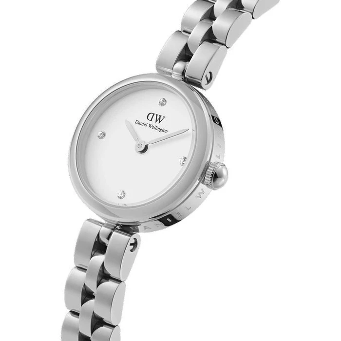 Daniel Wellington Lumine Crystals Γυναικείο Ρολόι 22mm Ασημί Μεταλλικό Μπρασελέ