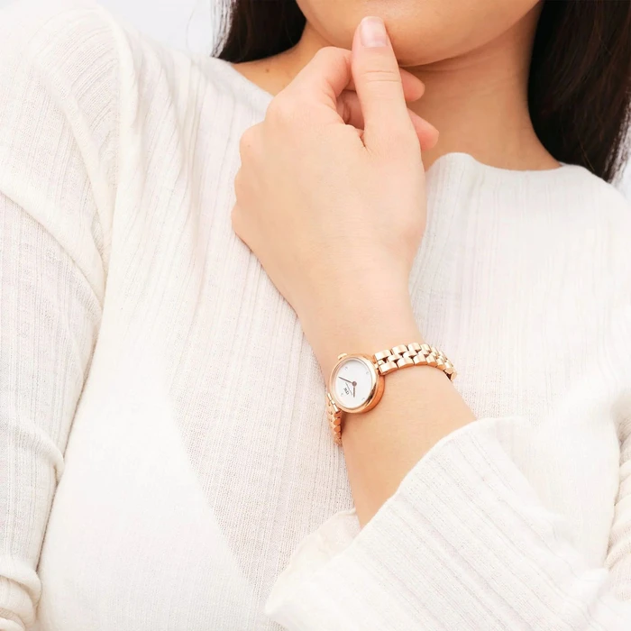 Daniel Wellington Lumine Women's Watch 22mm Rose Gold Metal Bracelet DW00100717