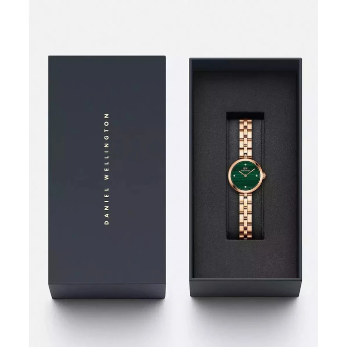 Daniel Wellington Elan Lumine Malachite Γυναικείο Ρολόι 22mm Ροζ Χρυσό Μεταλλικό Μπρασελέ DW00100721