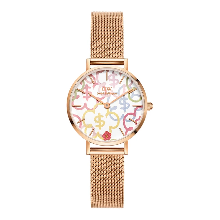 Γυναικείο Ρολόι Daniel Wellington 28mm Ροζ Χρυσό Μεταλλικό Μπρασελέ DW00100723