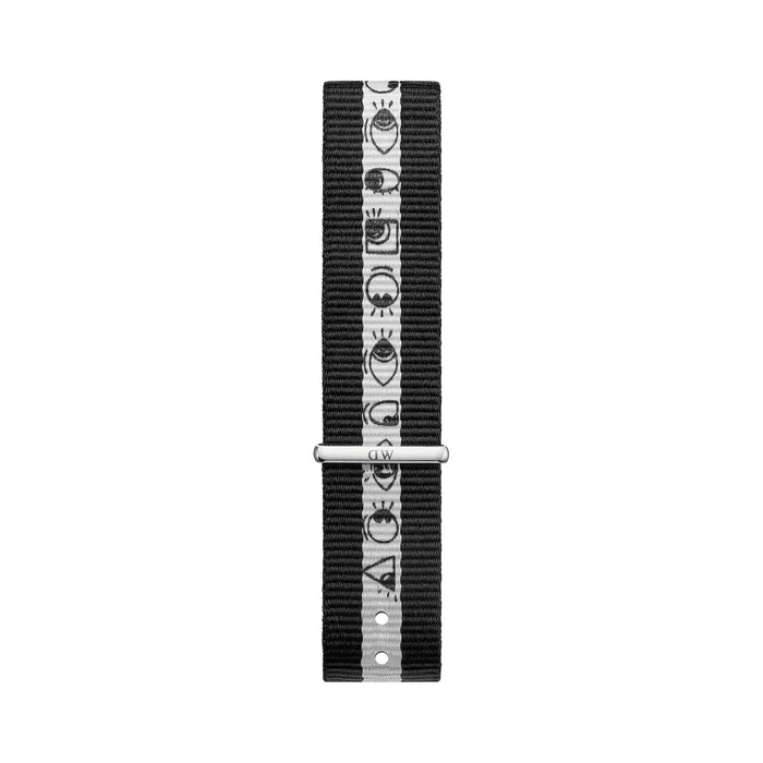 Daniel Wellington Classic Γυναικείο Ρολόι 40mm Μπαταρίας με Ασημί Υφασμάτινο Λουράκι DW00100736