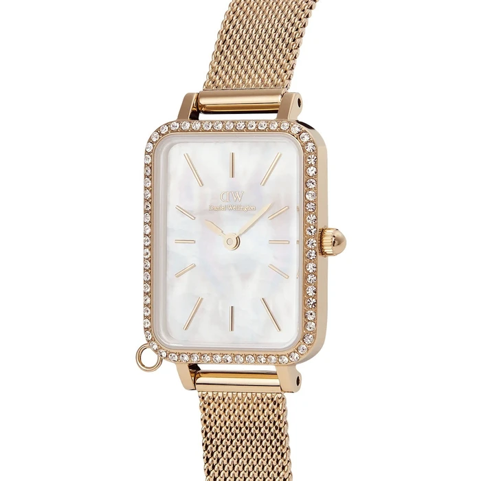 Women Watch Daniel Wellington Quadro 26mm DW00100749 - Gold Stainless Steel Bracelet