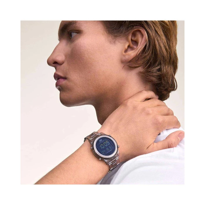 Daniel Wellington Ψηφιακό Ανδρικό Ρολόι 36mm DW00100760 – Γκρι Καουτσούκ Λουράκι