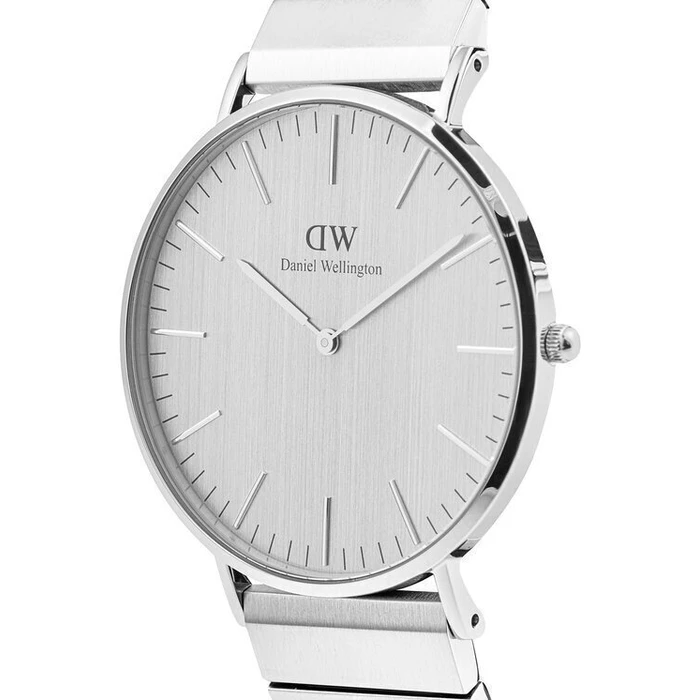 Daniel Wellington Men's Battery Watch with Silver Metal Bracelet DW00100775