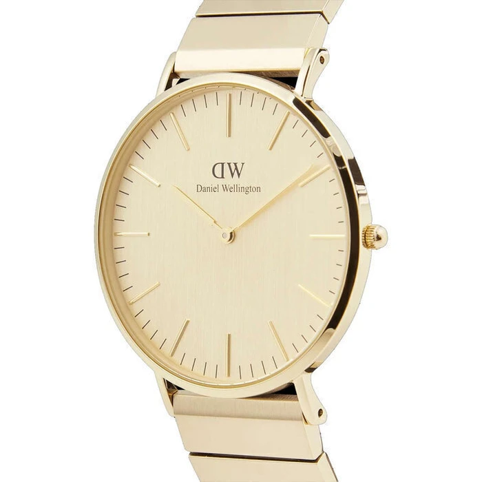 Daniel Wellington Piano Ανδρικό Ρολόι 40mm Μπαταρίας με Χρυσό Μεταλλικό Μπρασελέ DW00100779