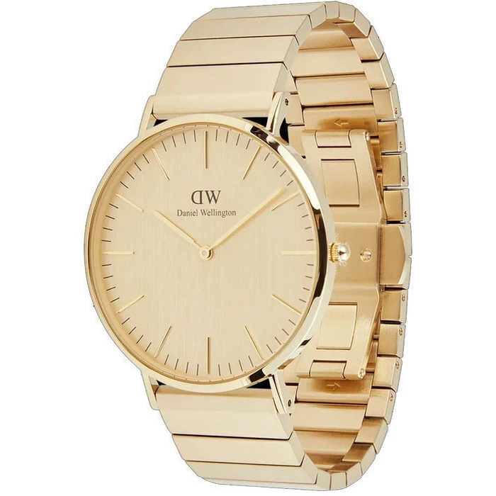 Daniel Wellington Piano Ανδρικό Ρολόι 40mm Μπαταρίας με Χρυσό Μεταλλικό Μπρασελέ DW00100779