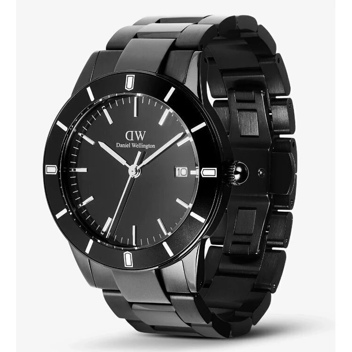 Daniel Wellington Iconic Ανδρικό Ρολόι 40mm Μπαταρίας με Μαύρο Ατσάλινο Μπρασελέ DW00100821