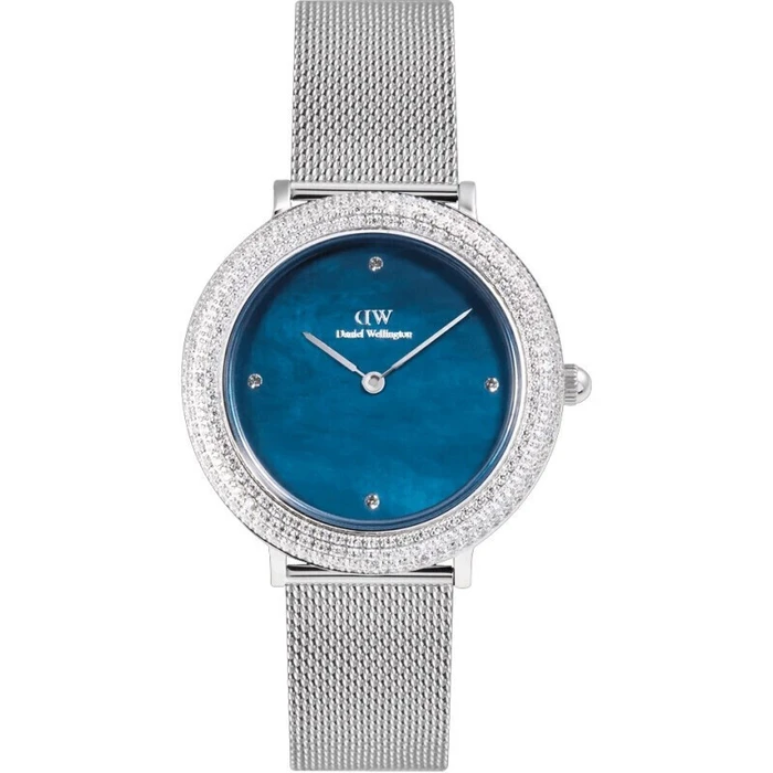 Daniel Wellington Melrose Γυναικείο Ρολόι 32mm Ασημί Ατσάλινο Μπρασελέ DW00100825