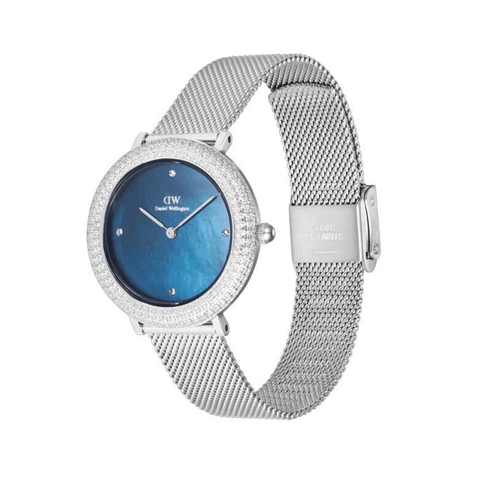 Daniel Wellington Melrose Γυναικείο Ρολόι 32mm Ασημί Ατσάλινο Μπρασελέ DW00100825