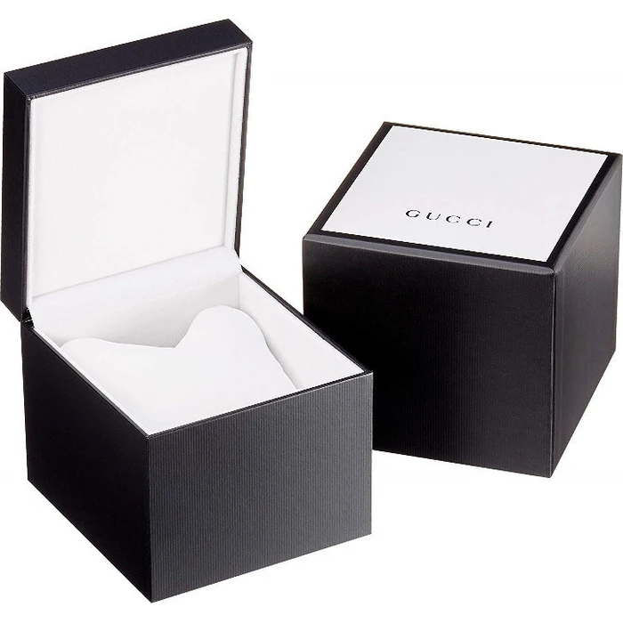 Gucci MAN YA101204 Men's Watch 44mm Silver Stainless Steel Bracelet Black Dial Quartz
