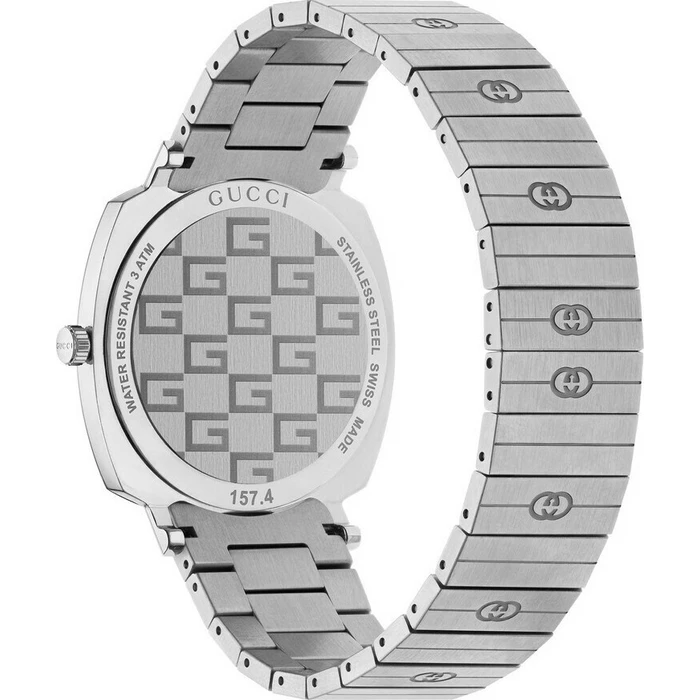 Gucci Grip Ανδρικό Ρολόι Quartz 38mm Ανοξείδωτο Ατσάλι Γκρι YA157410
