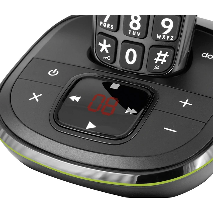 Doro PhoneEasy 105wr (black) — Cordless landline phone for seniors