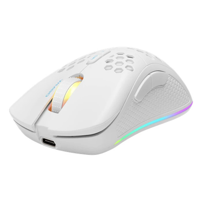 Deltaco Gaming Ποντίκι USB RGB, λευκό (GAM-120-W)