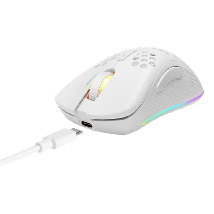 Deltaco Gaming Ποντίκι USB RGB, λευκό (GAM-120-W)